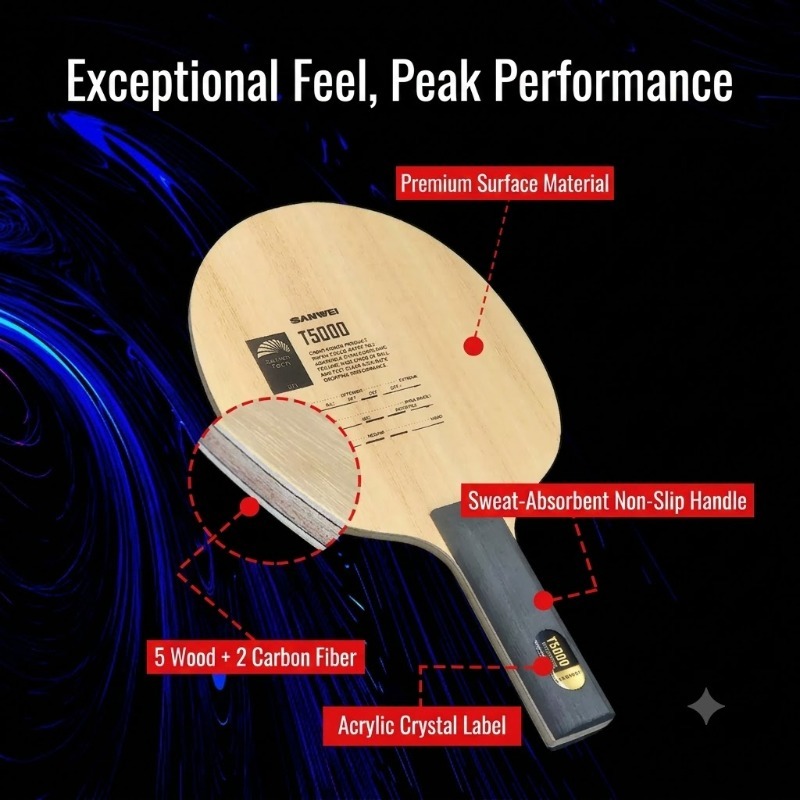 1pcs SANWEI T5000 Table Tennis - Stiga Carbon Blade review and price